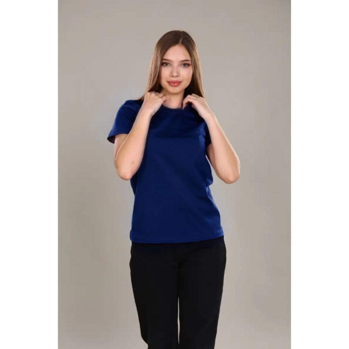 LIKE SHOP - Polera Manga Corta Algodón Mujer Lisa Basic