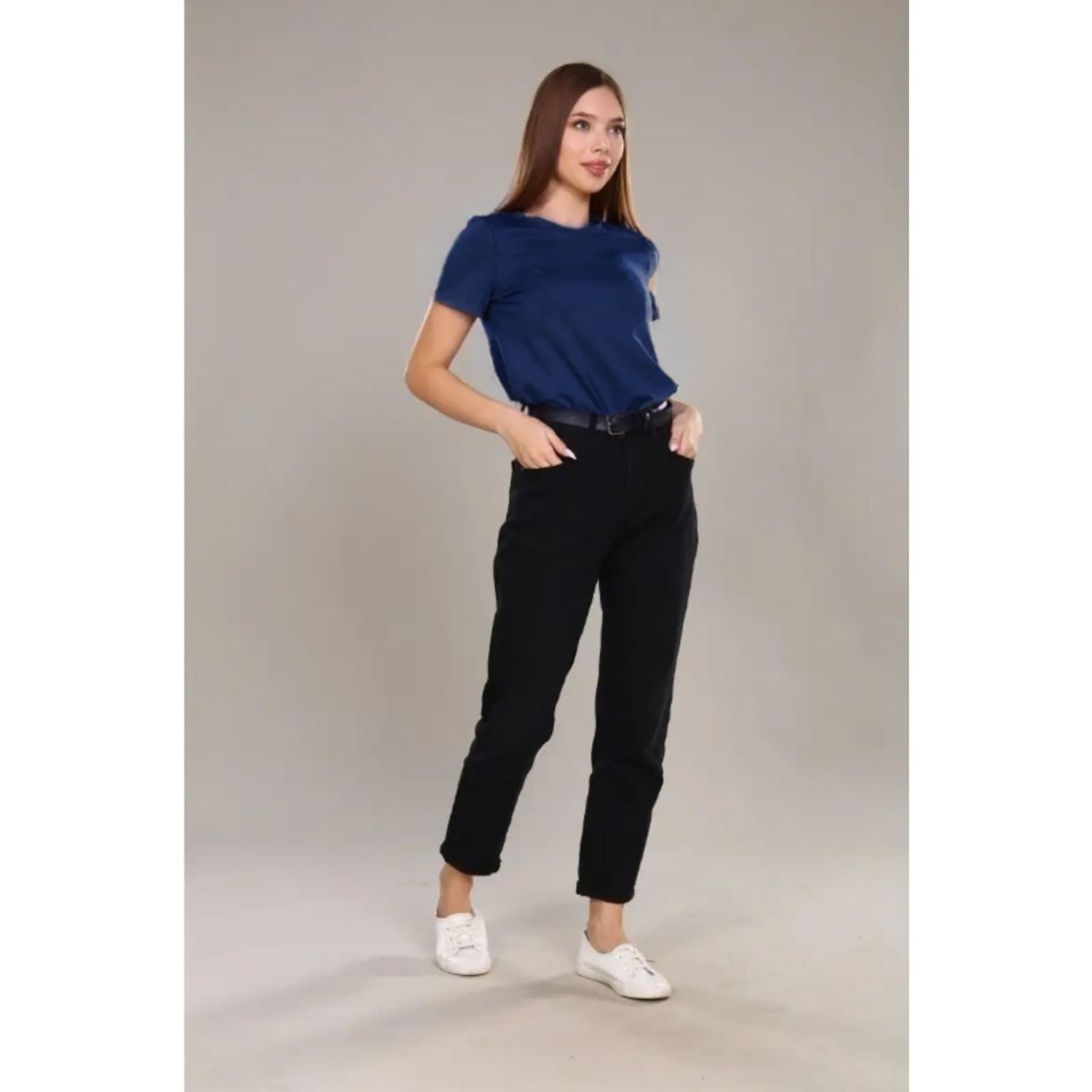 LIKE SHOP - Polera Manga Corta Algodón Mujer Lisa Basic