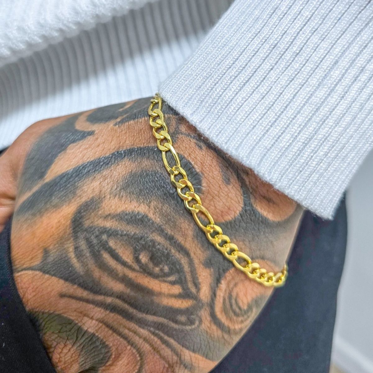 GENERICO - Pulsera Tejido Gruesa Oro Laminado 18k