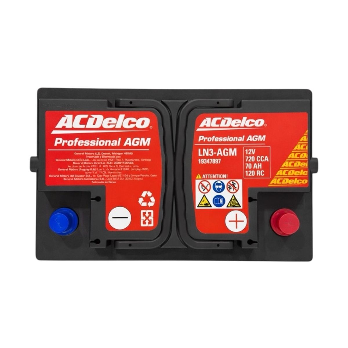 GENERICO - Bateria de Auto 70AH Positivo Derehco 720CCA Acdelco