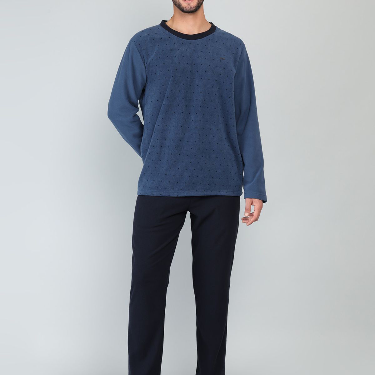 ARROW - Pijama Largo Polar Regular Fit Azul Arrow ARROW