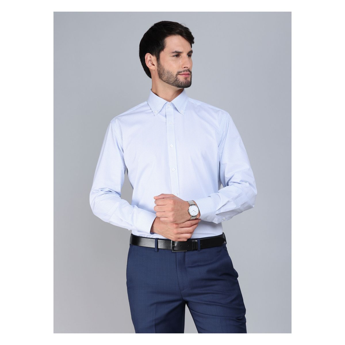 ARROW - Camisa Formal Spandex Slim Fit Celeste Arrow ARROW