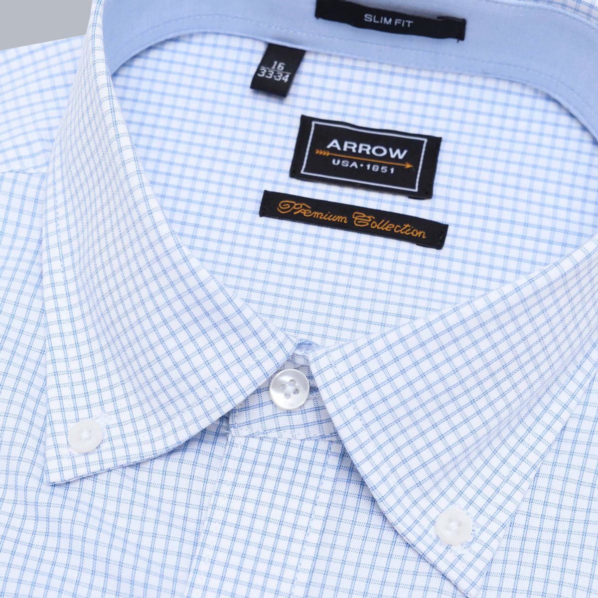 ARROW - Camisa Formal Spandex Slim Fit Celeste Arrow ARROW