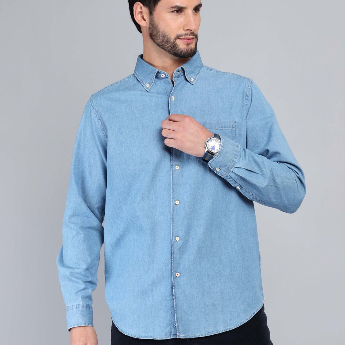 ARROW - Camisa Denim Regular Fit Celeste Arrow ARROW