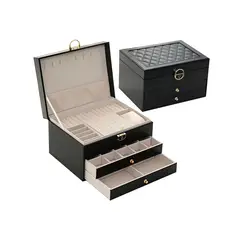 GENERICO - Joyero Caja De Joya Tres Capas Tipo Maleta Organizador Joyas
