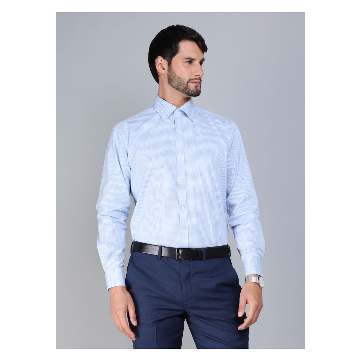 ARROW - Camisa Formal Spandex Tailored Fit Celeste Arrow ARROW