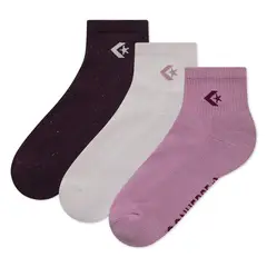 CONVERSE - Calcetines Nep Tripack Quarter Mujer Multicolor