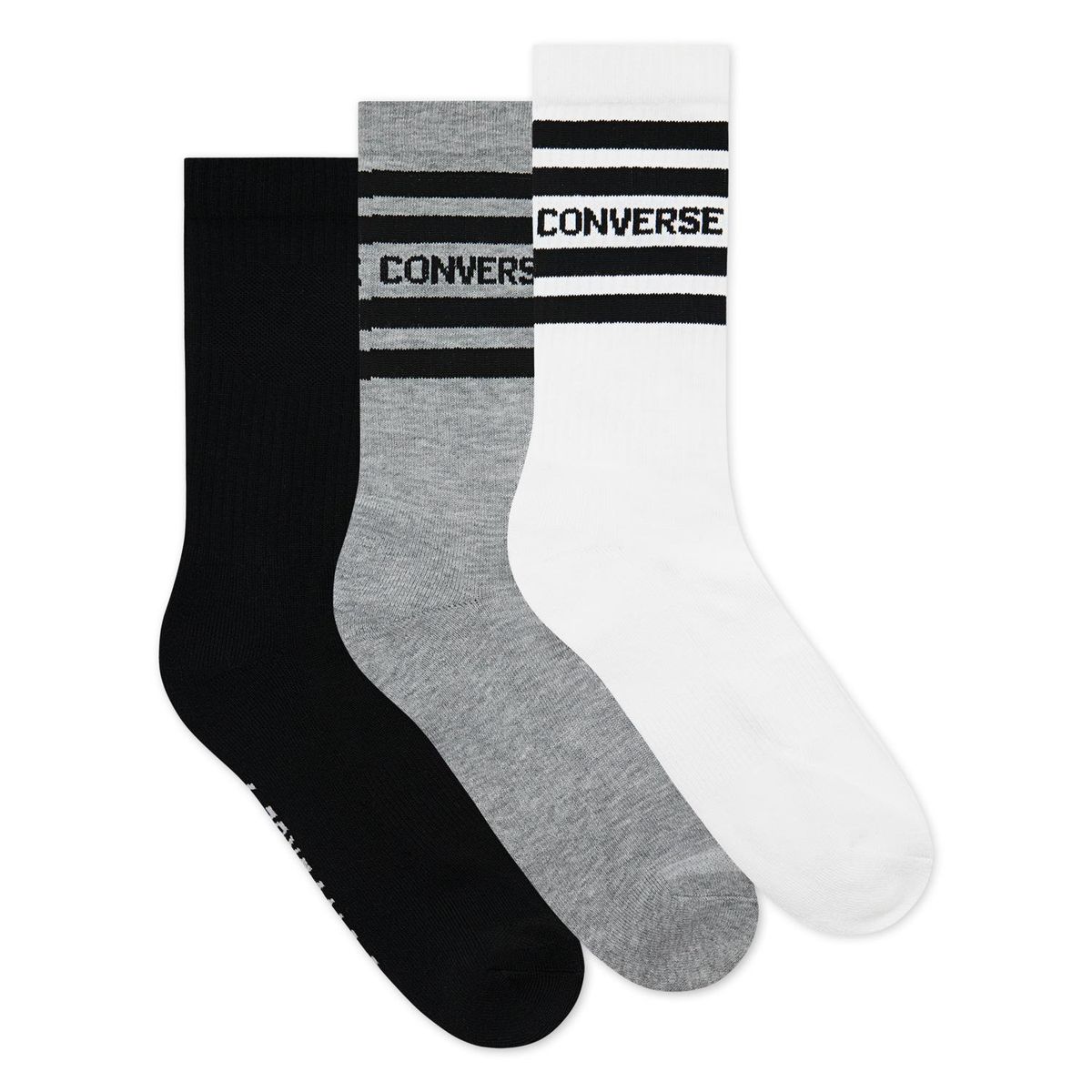 CONVERSE - Calcetines Converse Tripack Chuck Patch Hombre Negro
