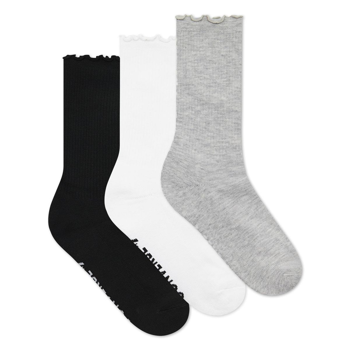 CONVERSE - Calcetines Converse Lettuce Edge Tripack Mujer Blanco