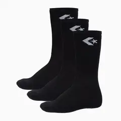 CONVERSE - Calcetines Tripack Classic Star C Hombre Negro