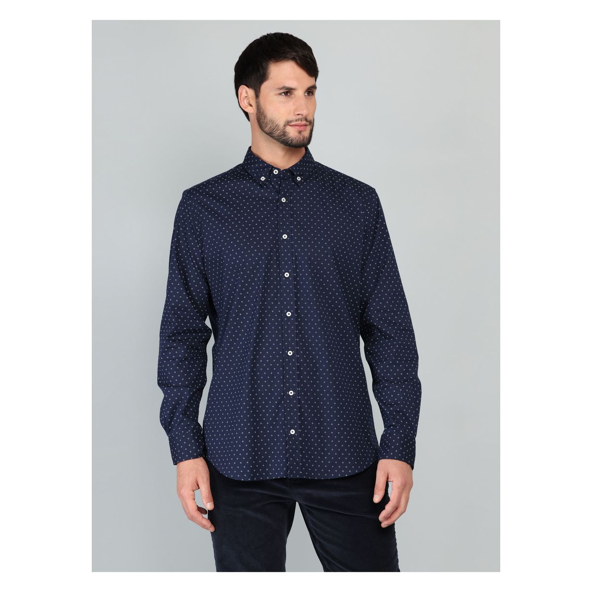 ARROW - Camisa Print Spandex Regular Fit Azul Marino Arrow ARROW