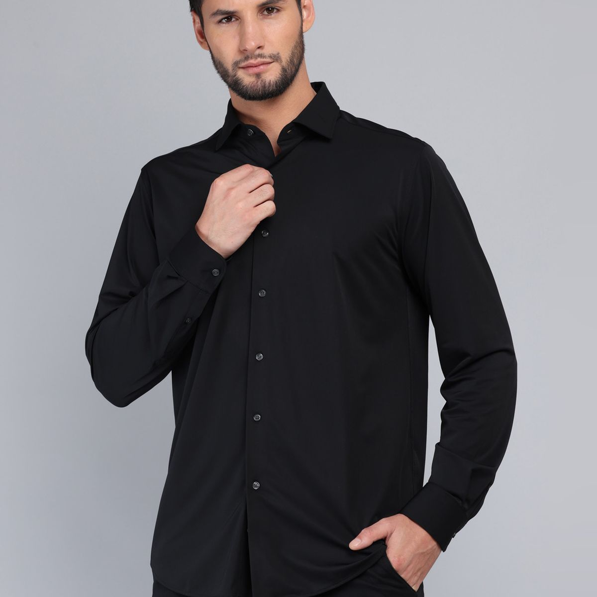 ARROW - Camisa Ultra Spandex Regular Fit Negro Arrow ARROW