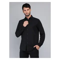 ARROW - Camisa Ultra Spandex Regular Fit Negro