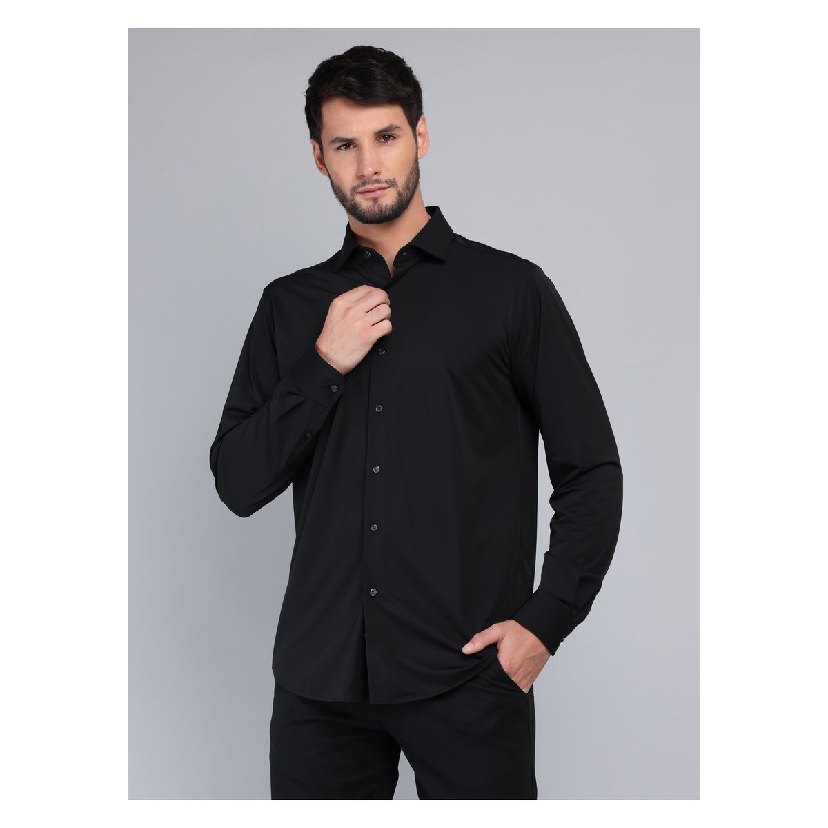 ARROW - Camisa Ultra Spandex Regular Fit Negro Arrow ARROW