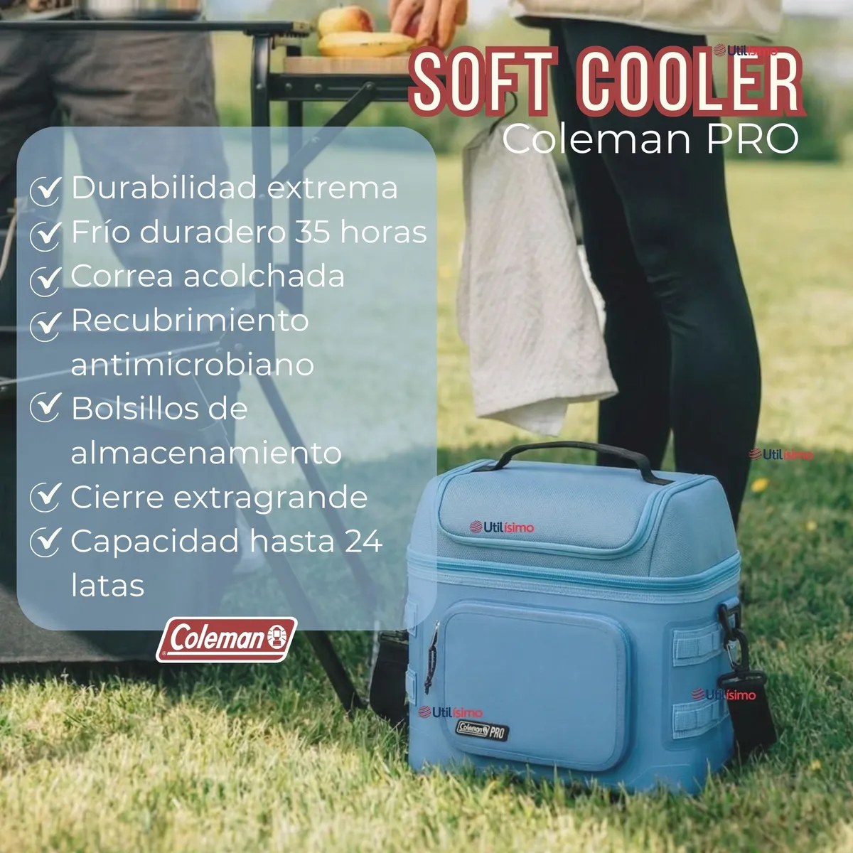 COLEMAN - Soft Cooler Coleman® Pro 24 Latas Blue Sky