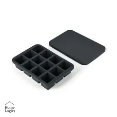 HOME LOGICS - Moldes 12 Cubos Cubetas Hielo Silicona con Tapa Kiosclub