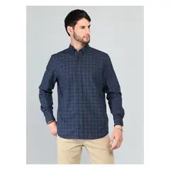 ARROW - Camisa A Cuadros Regular Fit Azul Marino
