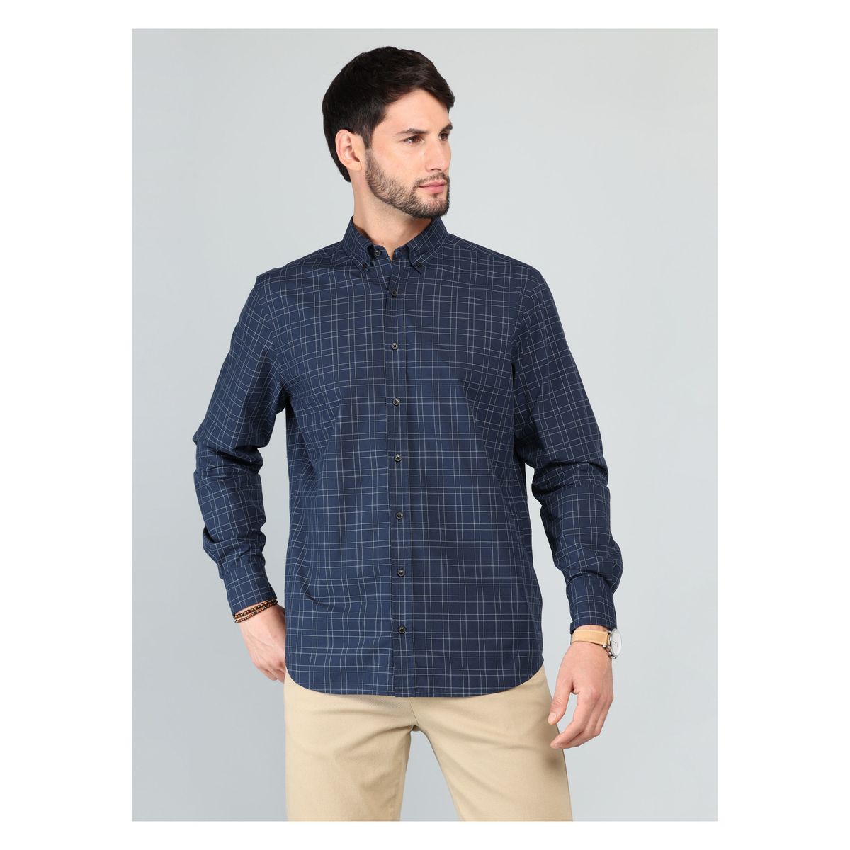 ARROW - Camisa A Cuadros Regular Fit Azul Marino Arrow ARROW