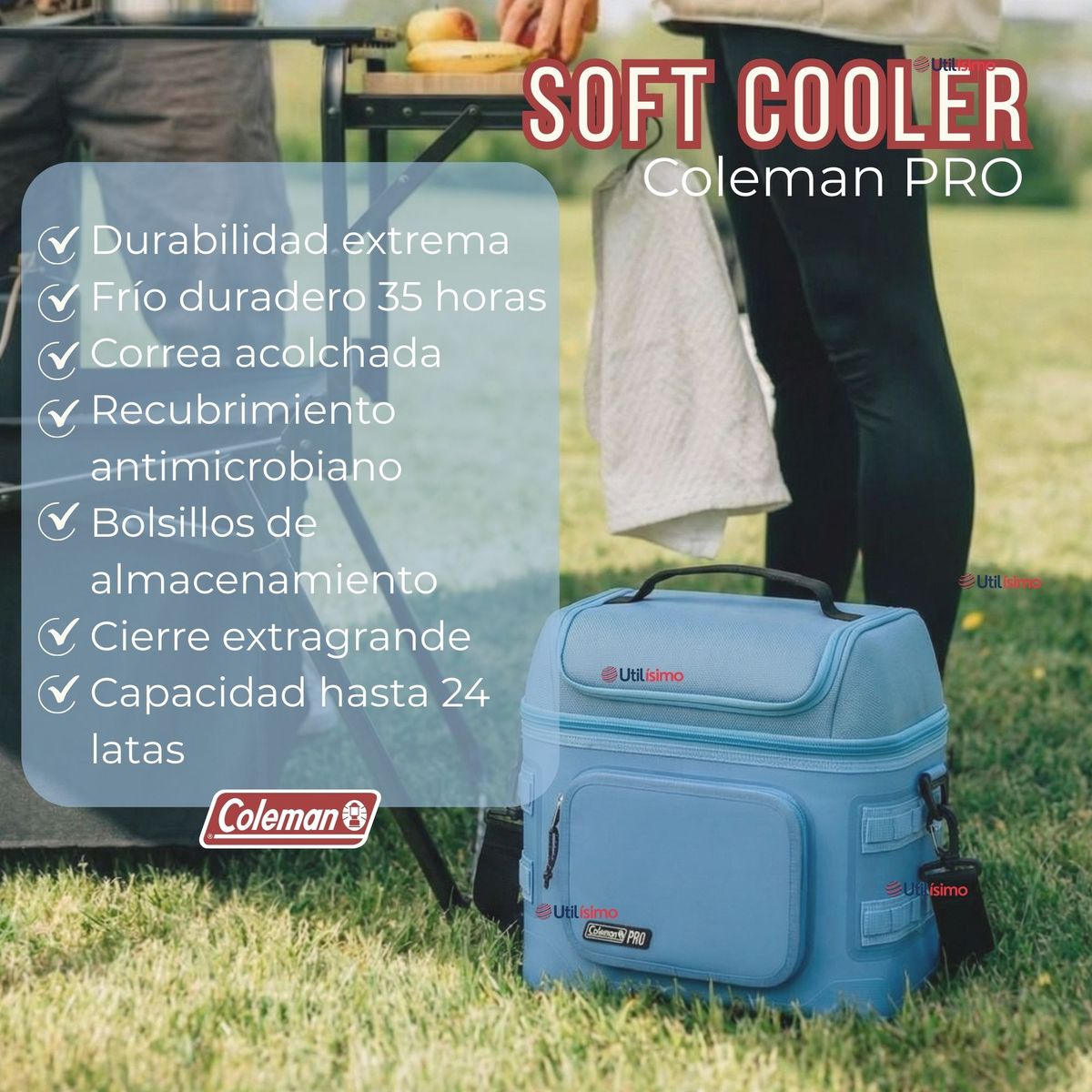 COLEMAN - Soft Cooler Coleman® Pro 24 Latas Blue Sky