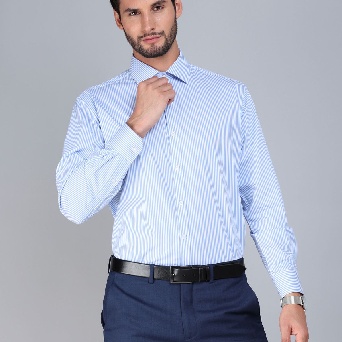 ARROW - Camisa Formal Spandex Slim Fit Celeste Arrow ARROW