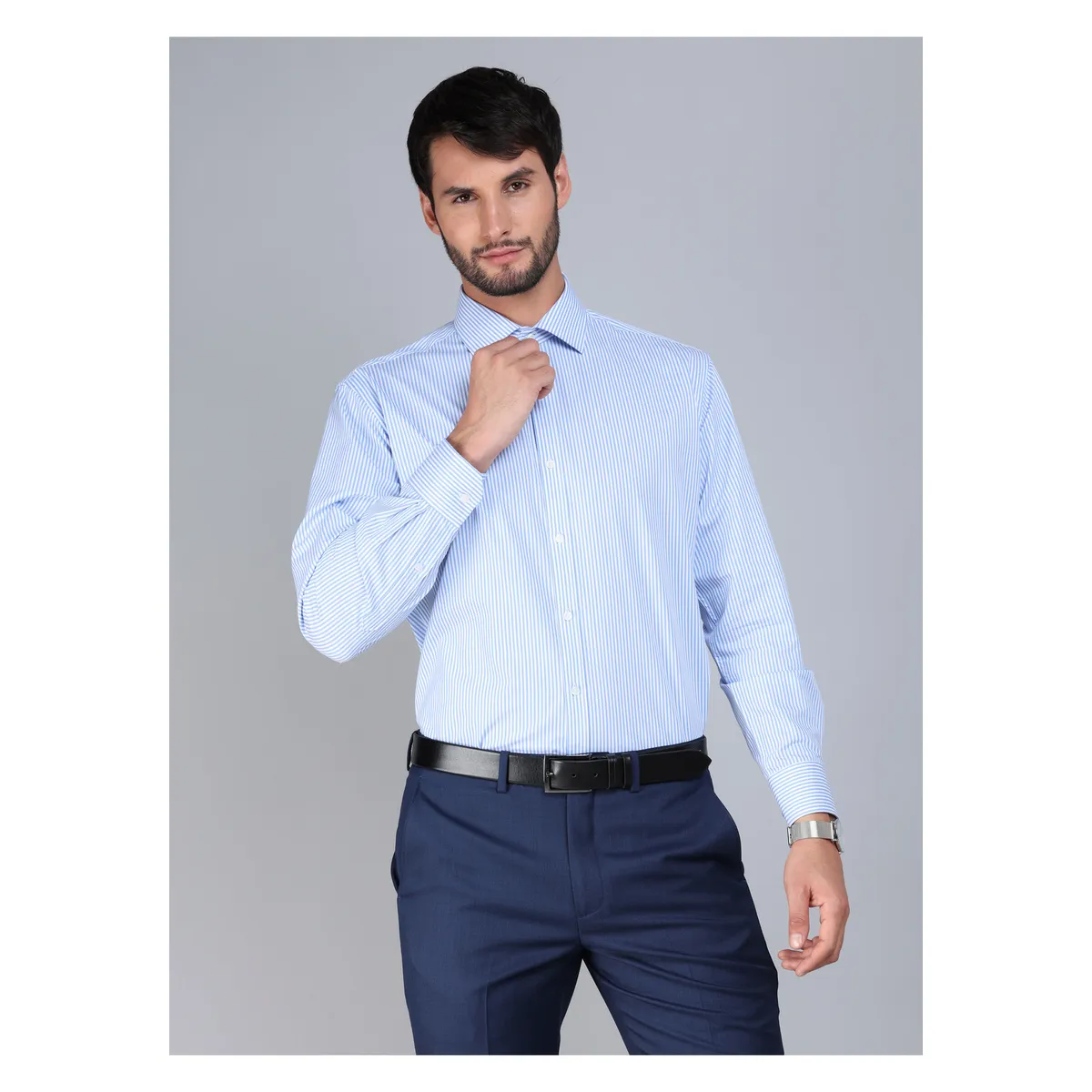 ARROW - Camisa Formal Spandex Slim Fit Celeste Arrow ARROW