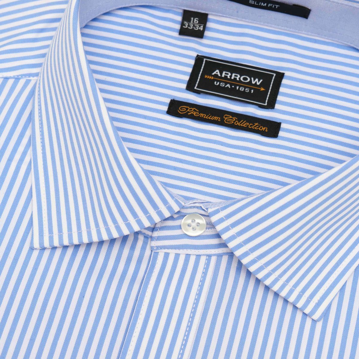 ARROW - Camisa Formal Spandex Slim Fit Celeste Arrow ARROW