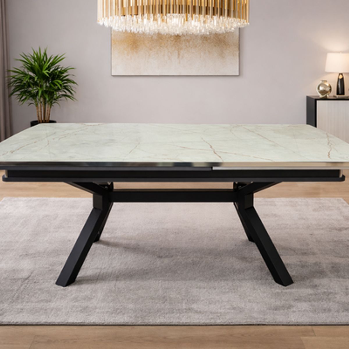 GENERICO - Mesa Comedor Venus , Mesa Extendible, 77cmx130cm+46cmM9