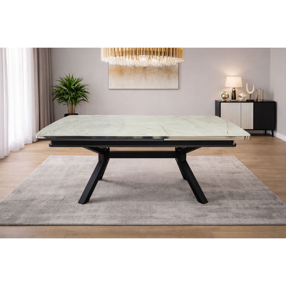 GENERICO - Mesa Comedor Venus , Mesa Extendible, 77cmx130cm+46cmM9