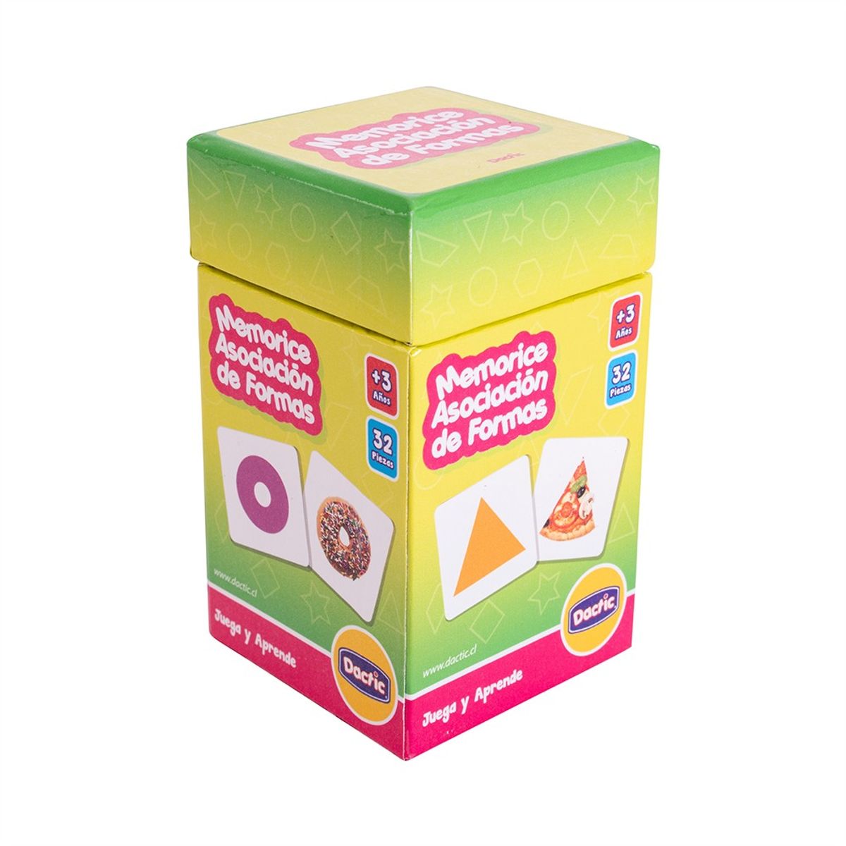 DACTIC - Juego Memorice Asociar Forma Cartón 32 Piezas Dactic