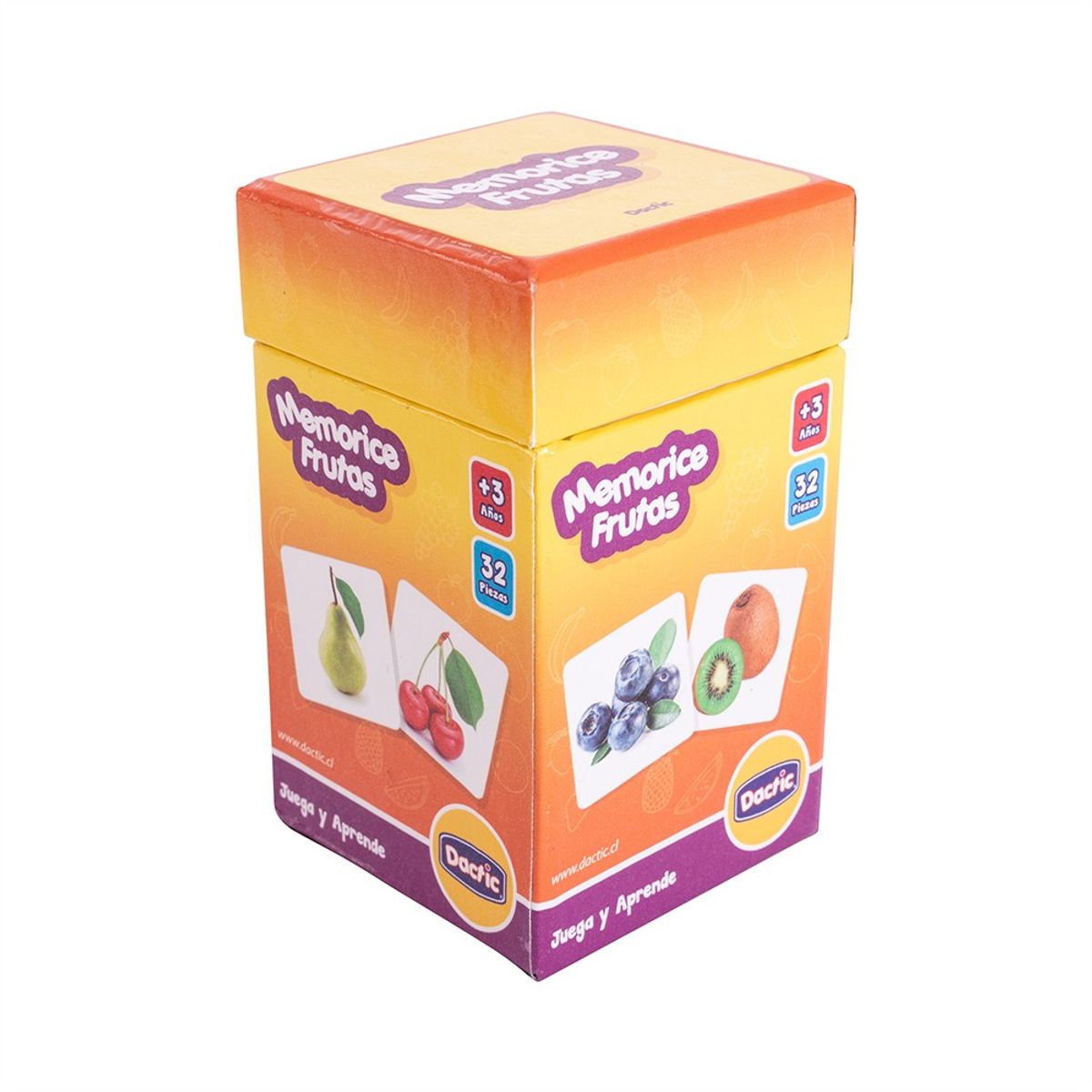 DACTIC - Juego Memorice Fruta Cartón 32 Piezas Dactic