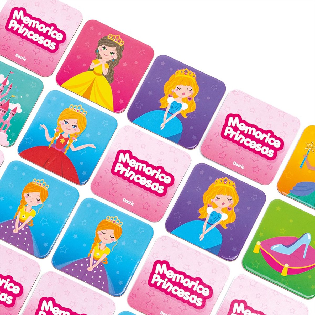 DACTIC - Juego Memorice Princesa Cartón 32 Piezas Dactic