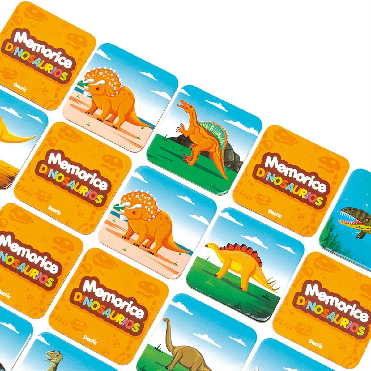 DACTIC - Juego Memorice Dinosaurio Cartón 32 Piezas Dactic
