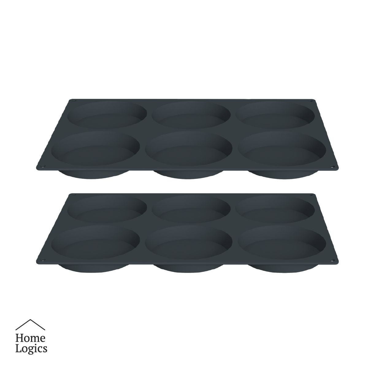 HOME LOGICS - Molde de Silicona para Muffin Bajos Reposteria Home Logics