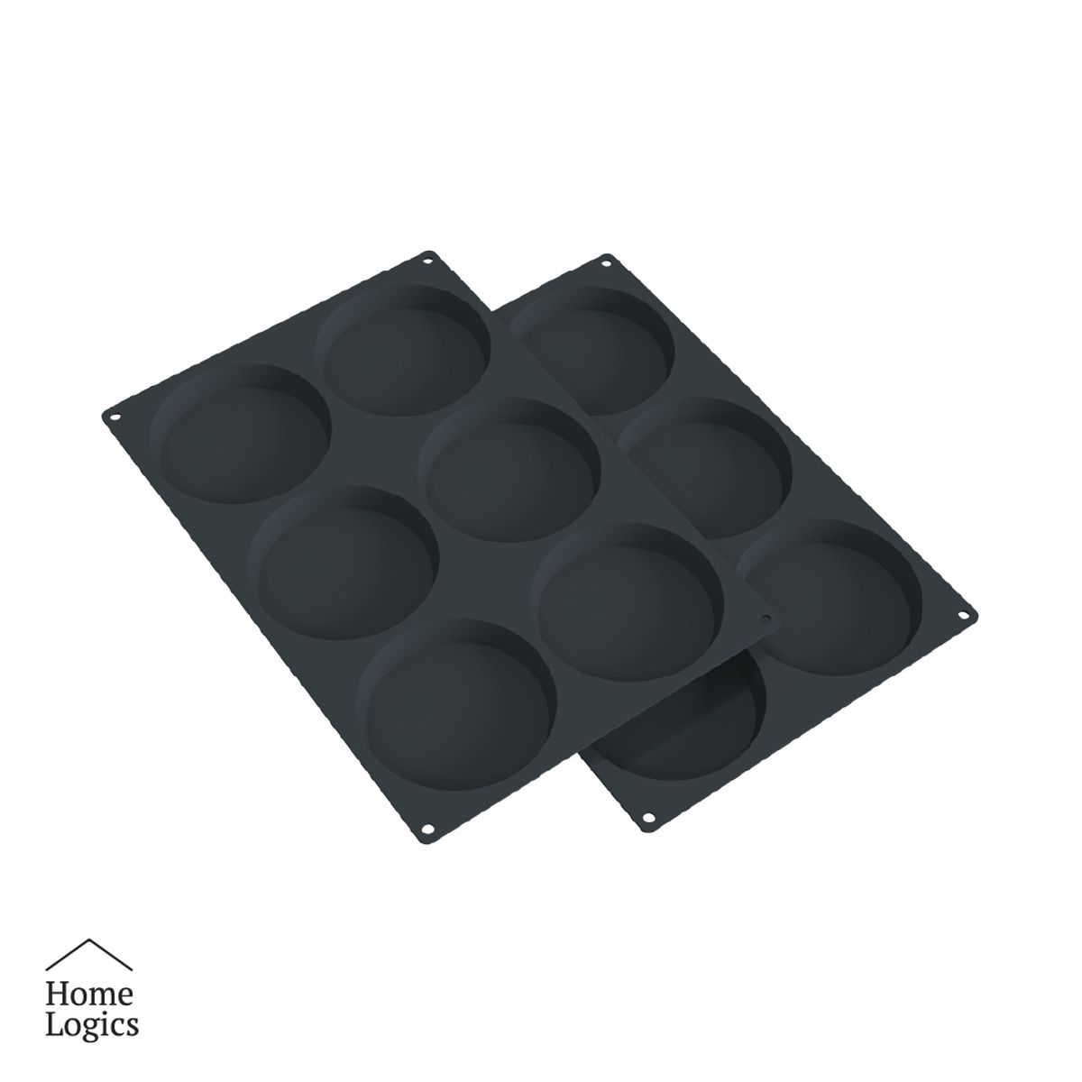 HOME LOGICS - Molde de Silicona para Muffin Bajos Reposteria Home Logics