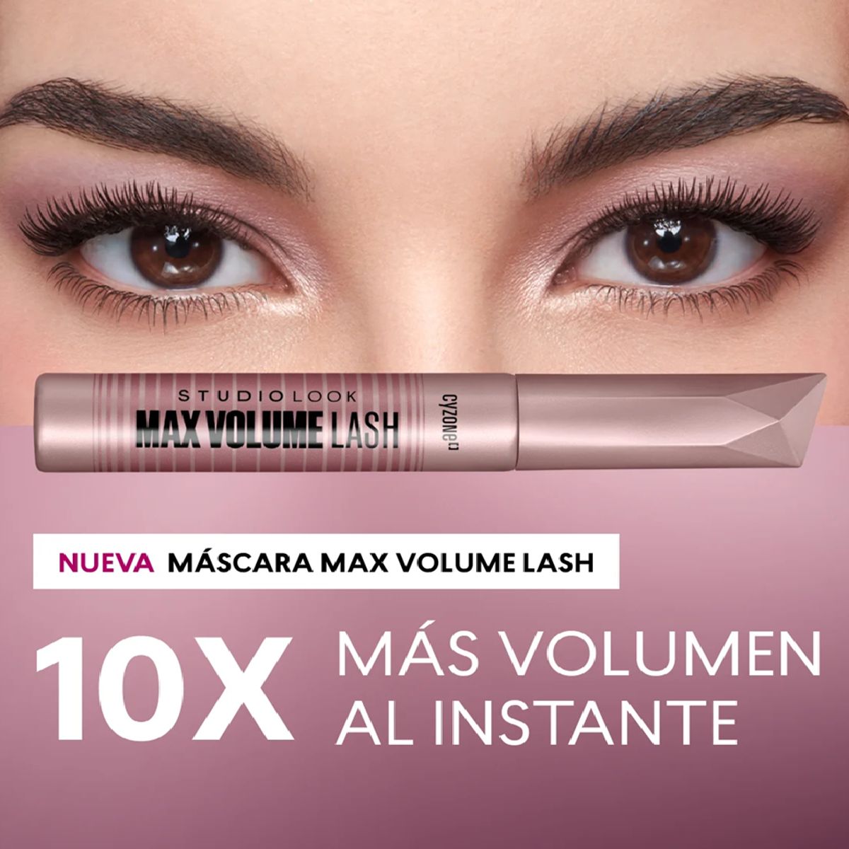 GENERICO - Mascara De Pestañas Max Volume Lash Studio Look Cyzone Negro