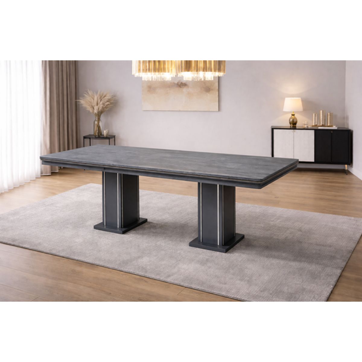 GENERICO - Mesa Comedor Pera Ironi para 6 personas  160x90cm(M11)