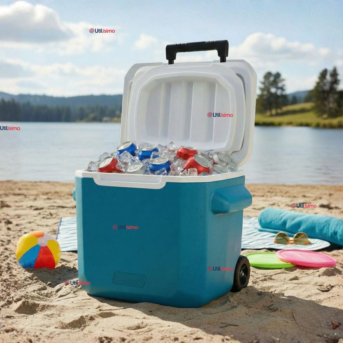 COLEMAN - Cooler Con Ruedas Coleman® Celeste 27 Litros / 28 QT