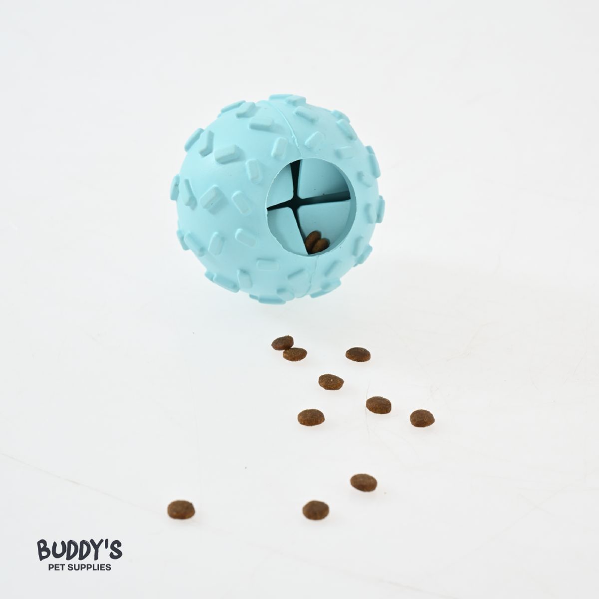 BUDDY'S PET SUPPLIES - Pelota Interactiva para Perros Azul Juguete Resistente