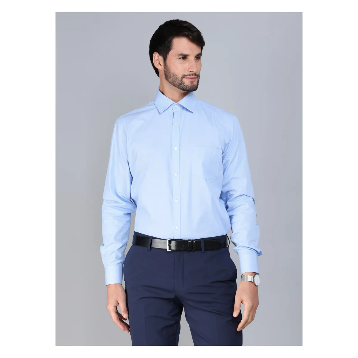 ARROW - Camisa Formal A Rayas Tailored Fit Celeste Arrow ARROW