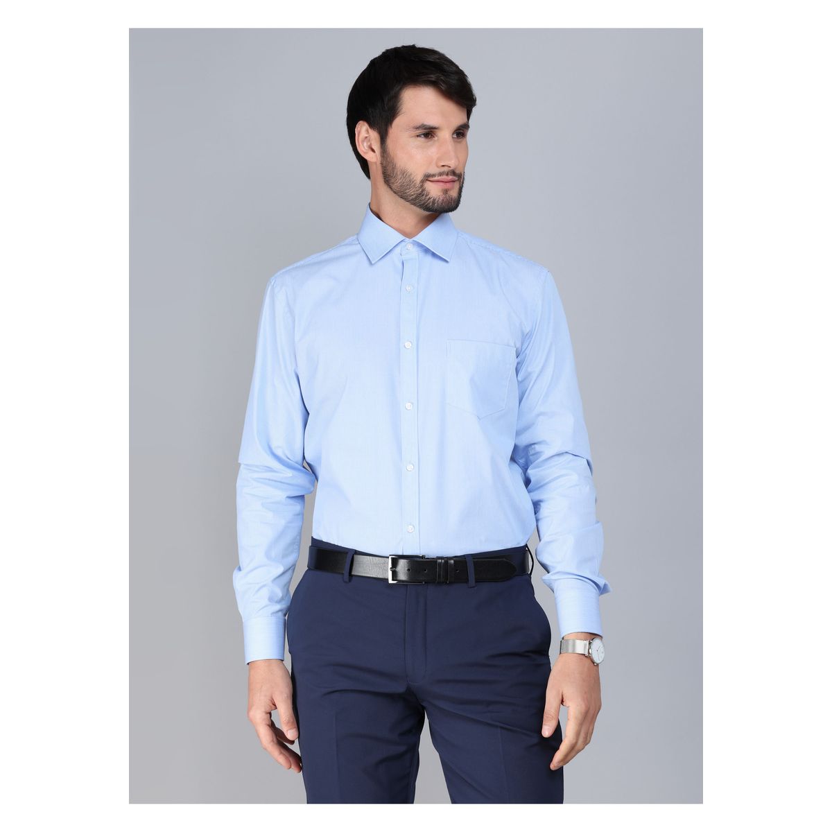 ARROW - Camisa Formal A Rayas Tailored Fit Celeste Arrow ARROW