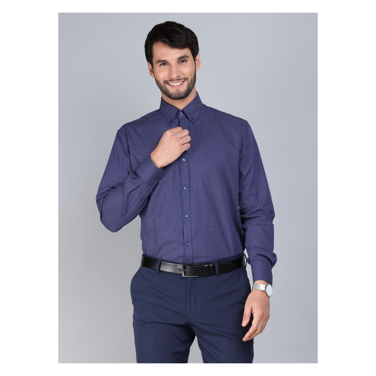 ARROW - Camisa Formal A Cuadros Tailored Fit Azul Arrow ARROW