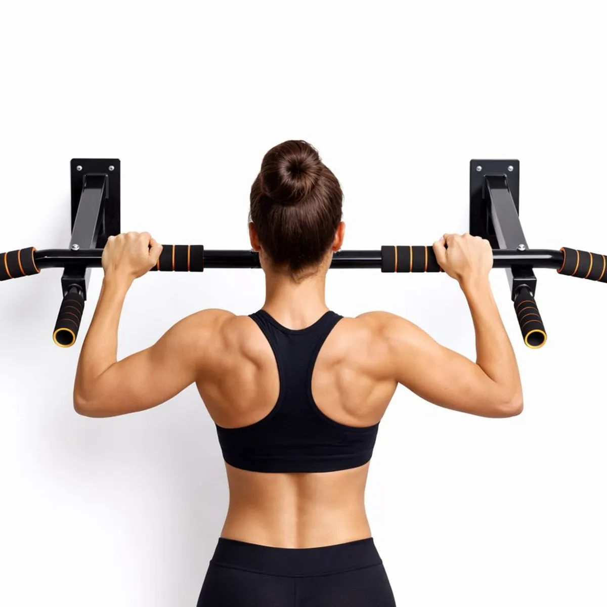 GENERICO - Barra de Dominadas para Muro Multifuncional de Acero Entrenamiento en Casa Fitness