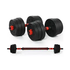 GENERICO - Set 2 Mancuernas 30kg Total Disco Cementado Fitness Pesas