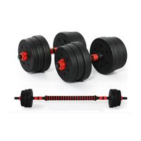 Set 2 Mancuernas 30kg Total Disco Cementado Fitness Pesas