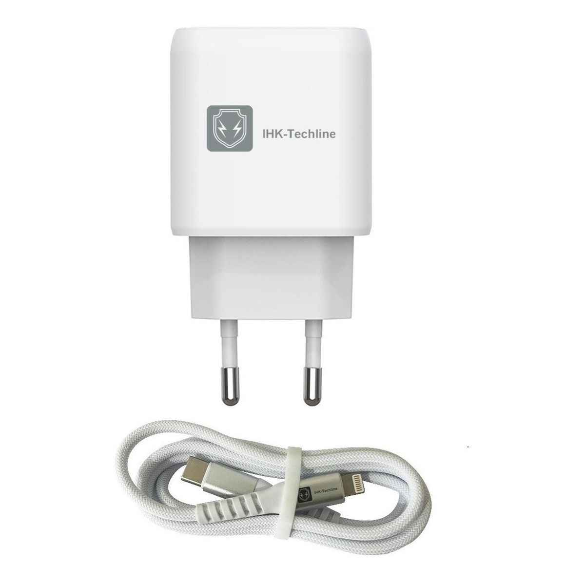 IHK TECHLINE - Cargador 25w Carga Rápida Certificado SEC y Cable CaL Iphone