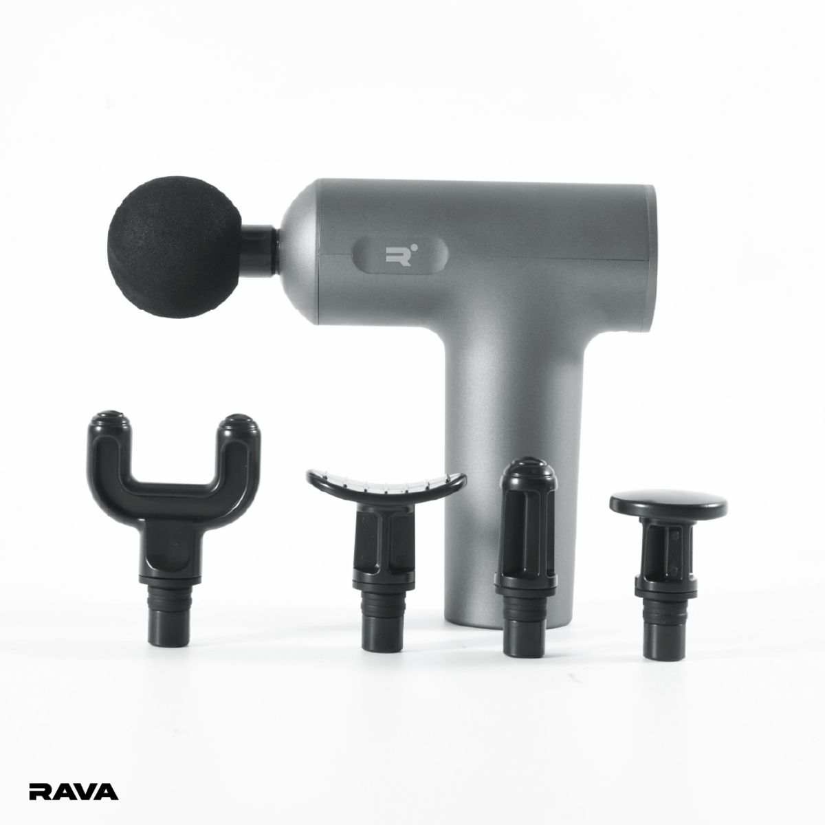 RAVA - Pistola Masaje Muscular PRO 5 Cabezales 5 Niveles Rava Kiosclub