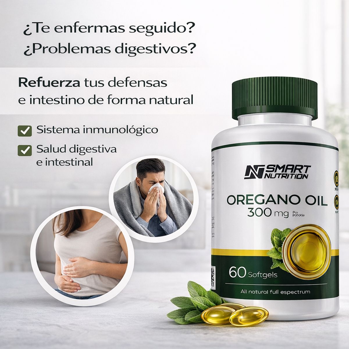 GENERICO - Aceite de Orégano 60 Cápsulas Softgel