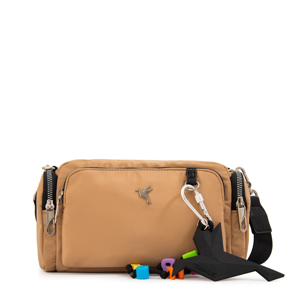 TRINUS - Cartera bandolera melania mediana beige oscuro