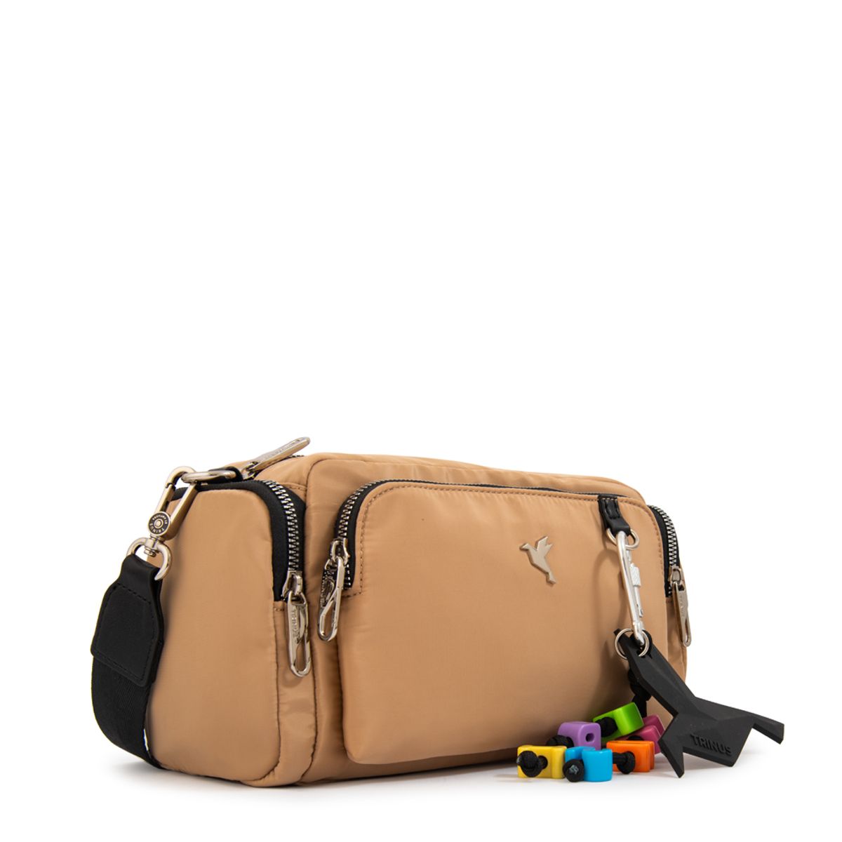 TRINUS - Cartera bandolera melania mediana beige oscuro