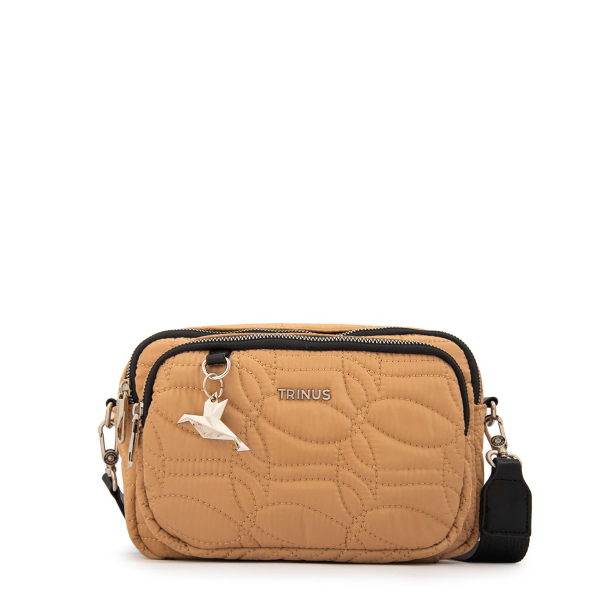 TRINUS - Cartera bandolera ivanca pequeña beige oscuro